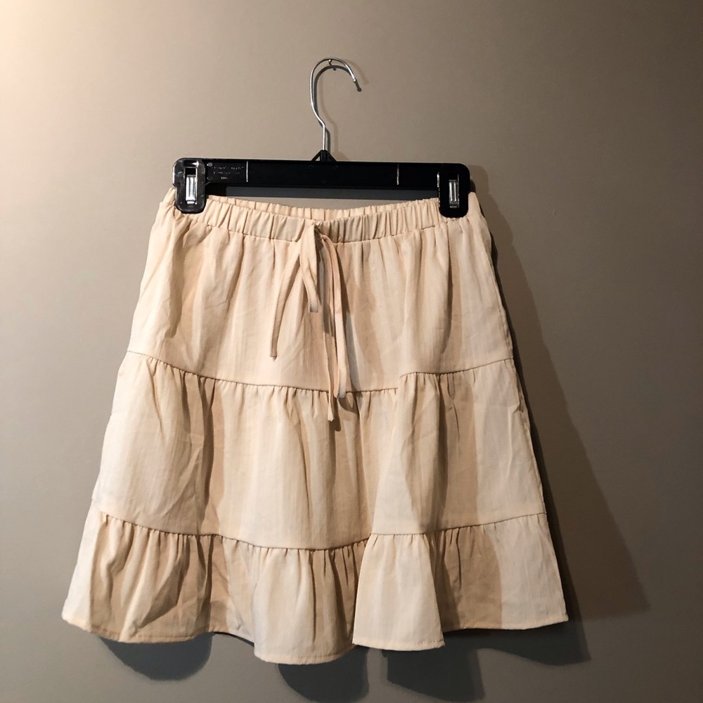 Urban Outfitters Cream Skater Skirt